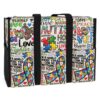 MT-U-Awa-T-Autism-240605NA10 @ autism Typo-Autism Ribbon Typography Multi Pocket Tote Bag
