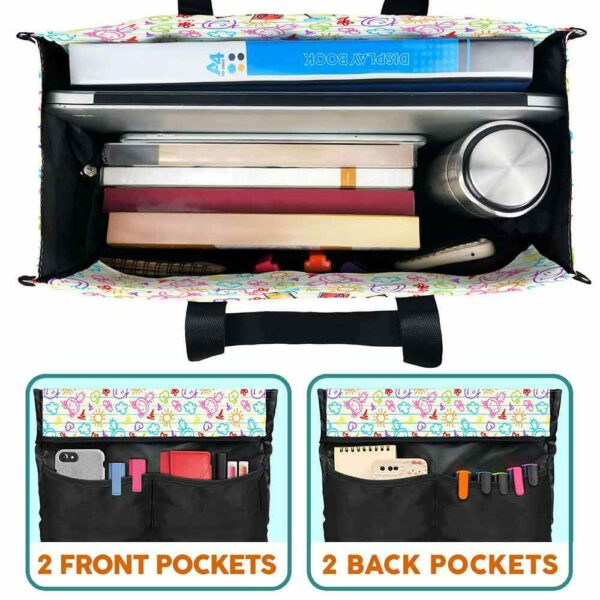 MT-U-Job-THP-Tcer-221101VY10 @ teacher Tiny Human Pastel-Teacher Tiny Humans Multi Pocket Tote Bag
