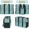 MT-U-Nur-LCT-Nur-230131VY10 @ nurse Life Crocs Teal-Nurse Life Multi Pocket Tote Bag
