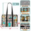 MT-U-Nur-NT-Nur-221212NA10 @ nurse Nurse Typo-Nurse Sunflower Typography Multi Pocket Tote Bag