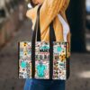 MT-U-Nur-NT-Nur-221212NA10 @ nurse Nurse Typo-Nurse Sunflower Typography Multi Pocket Tote Bag