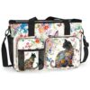 WB-U-Ani-FP2-Cat-241230NA10 @ cat Flowers Pattern 2-Cat Flower Pattern Work Bag